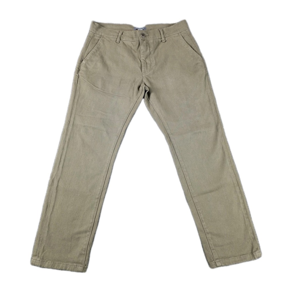 Ash & Erie Chino Pants Mens Sz 31 x 26 Washed Olive Green Stretch Casual Travel